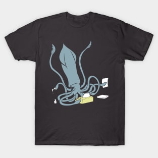 Squid on a Typewriter T-Shirt